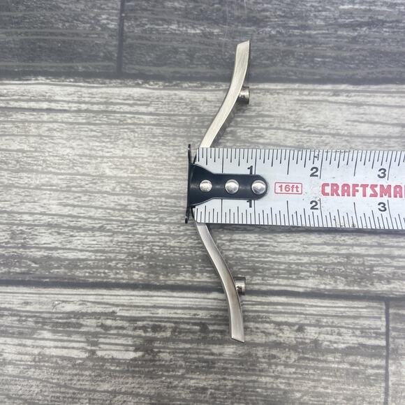 Pull Kitchen Cabinet Dresser Hardware Beveled Curve Nickel Lot Of 10{DD} - Picture 4 of 10